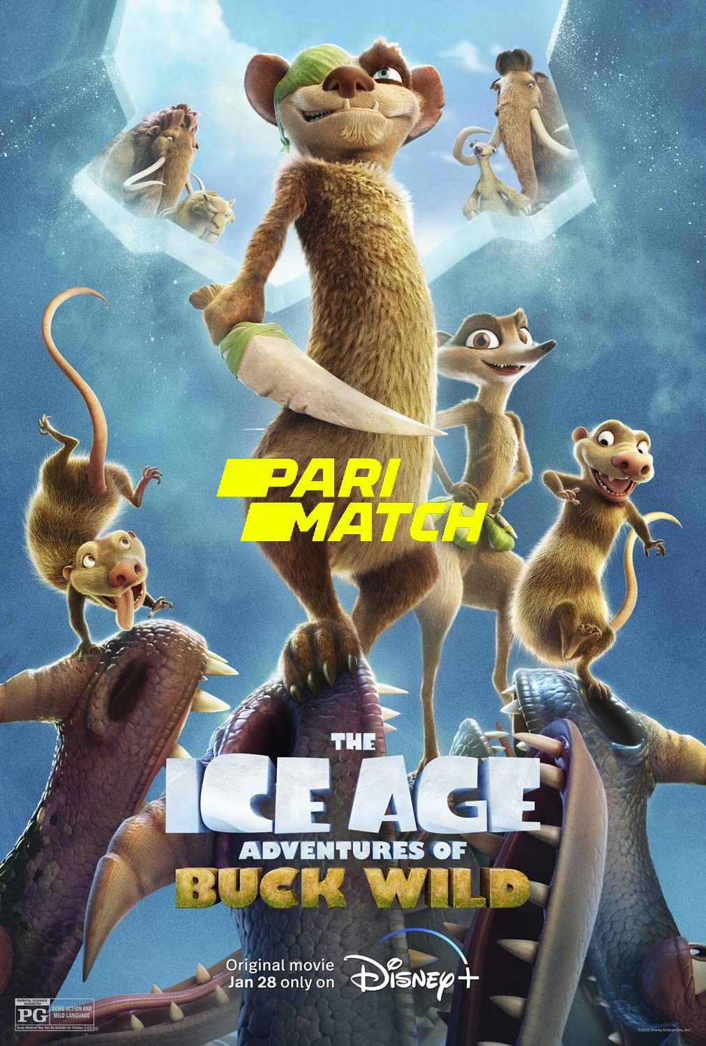 poster of The Ice Age Adventures of Buck Wild (2022) Telugu (Voice Over) Dubbed WEBRip