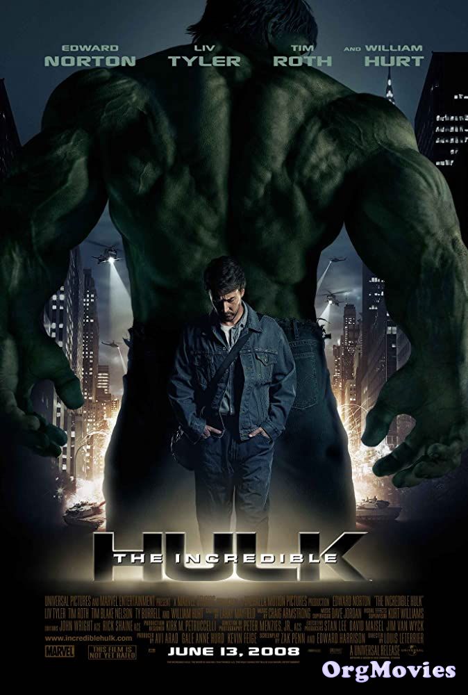 poster of The Incredible Hulk 2008 Hindi Dubbed Full Movie