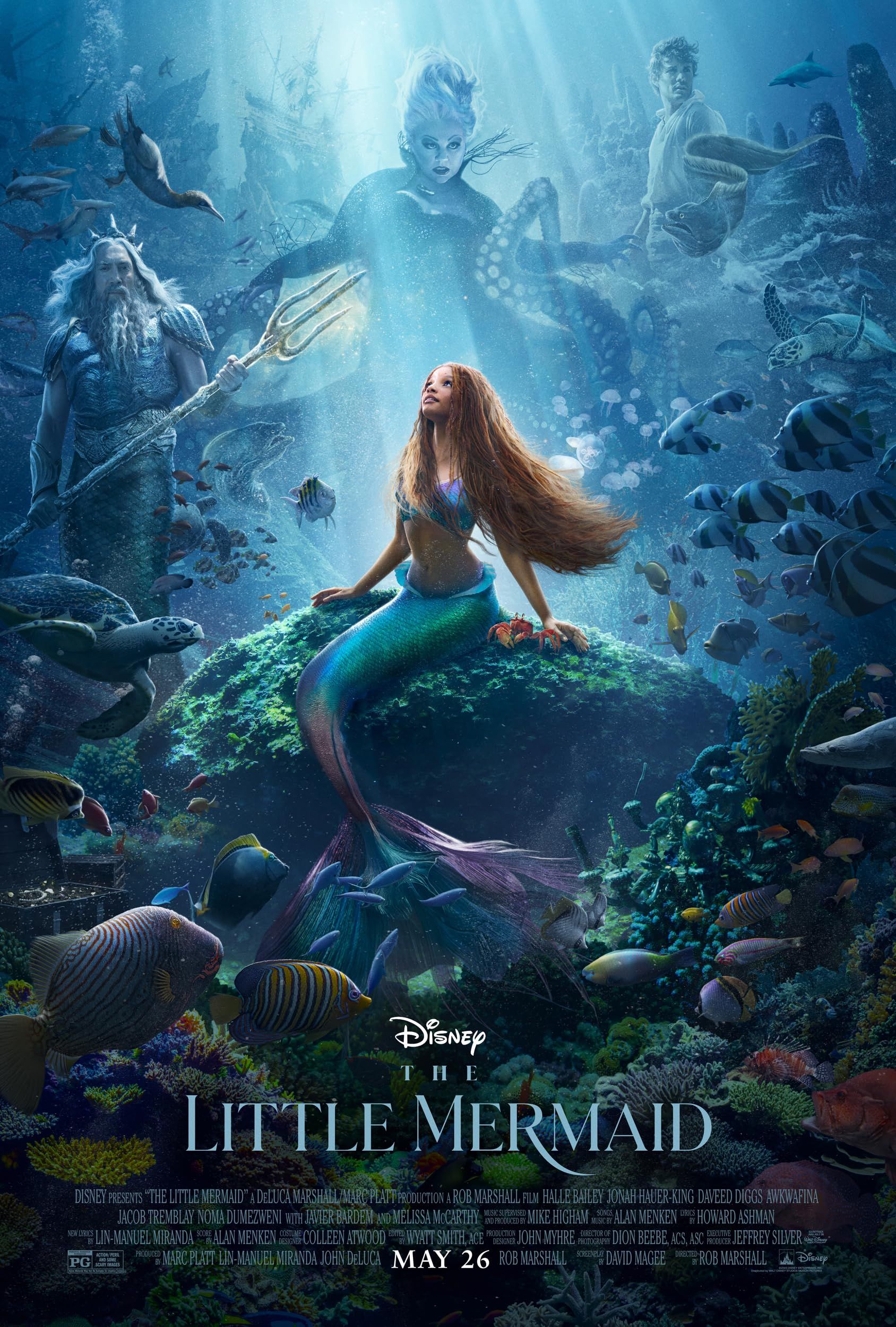 poster of The Little Mermaid 2023 Telugu Dubbed (Unofficial) WEBRip