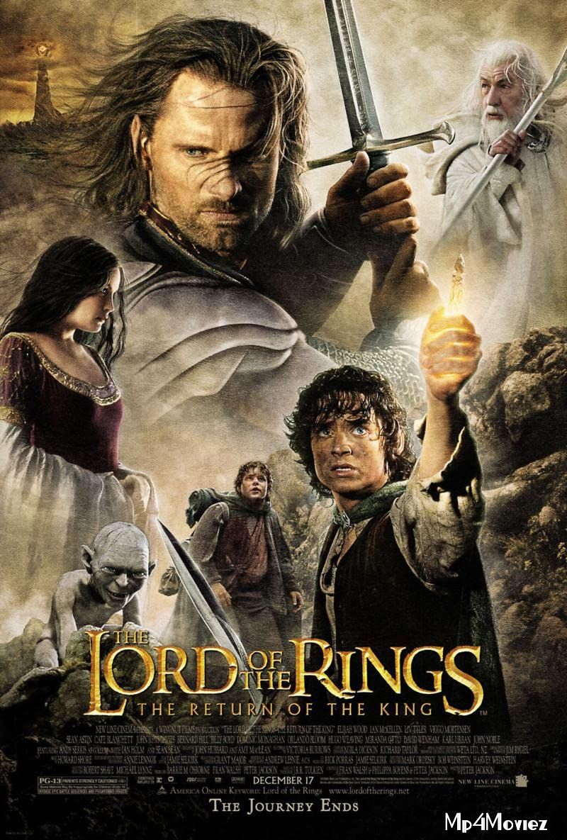 poster of The Lord of the Rings The Return of the King (2003) Extended Hindi Dubbed BRRip