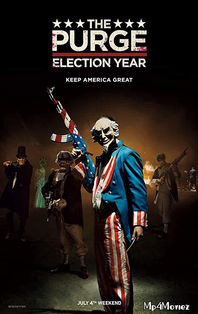 poster of The Purge Election Year 2016 Hindi Dubbed Full Movie