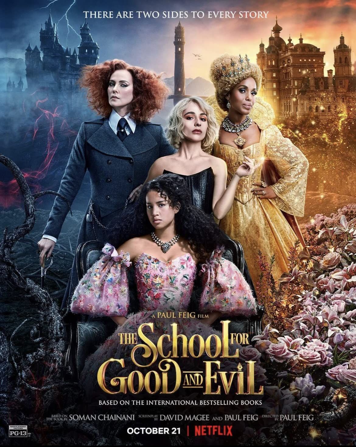 poster of The School for Good and Evil (2022) Hindi Dubbed HDRip