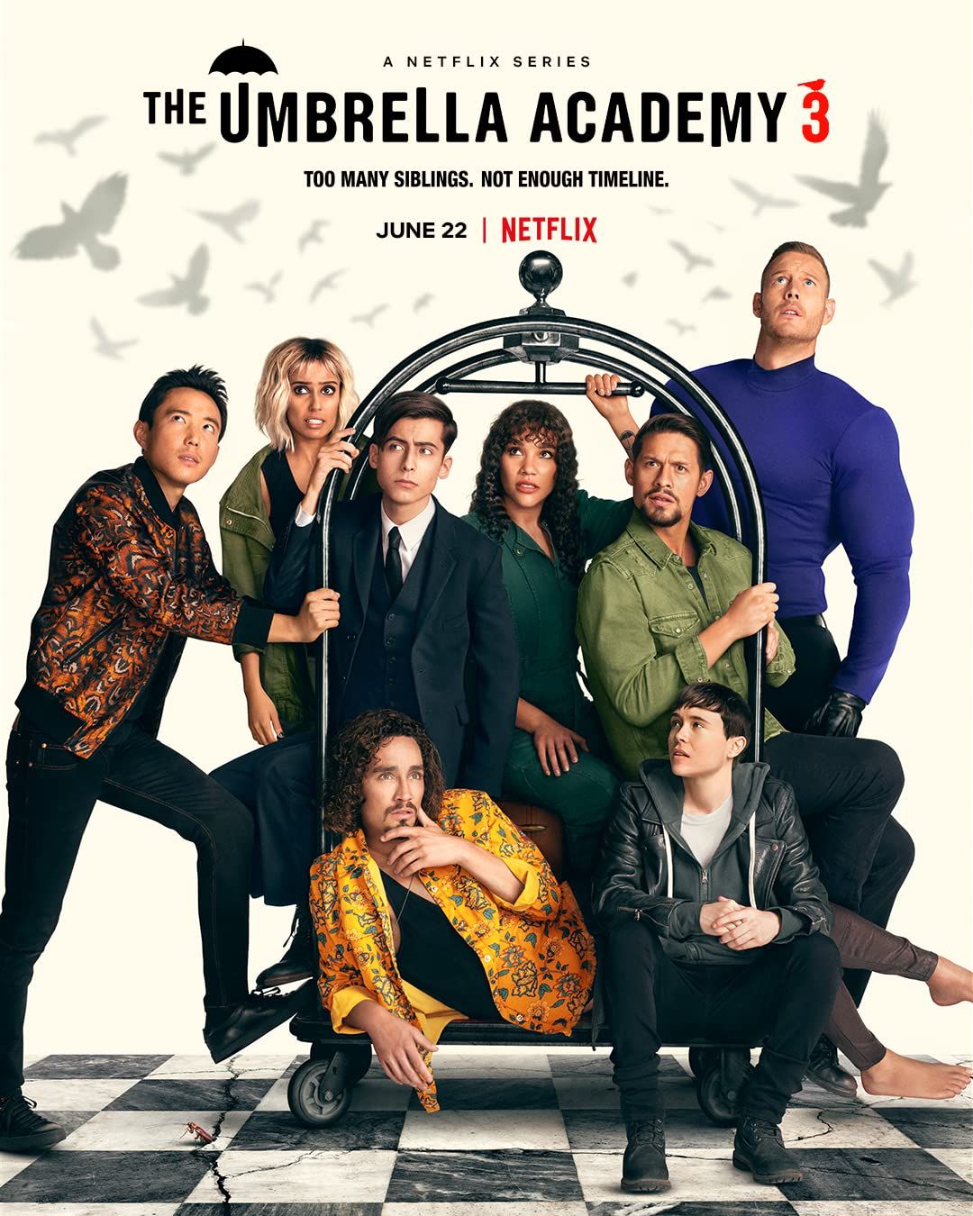 poster of The Umbrella Academy (2022) Season 3 Hindi Dubbed Complete HDRip