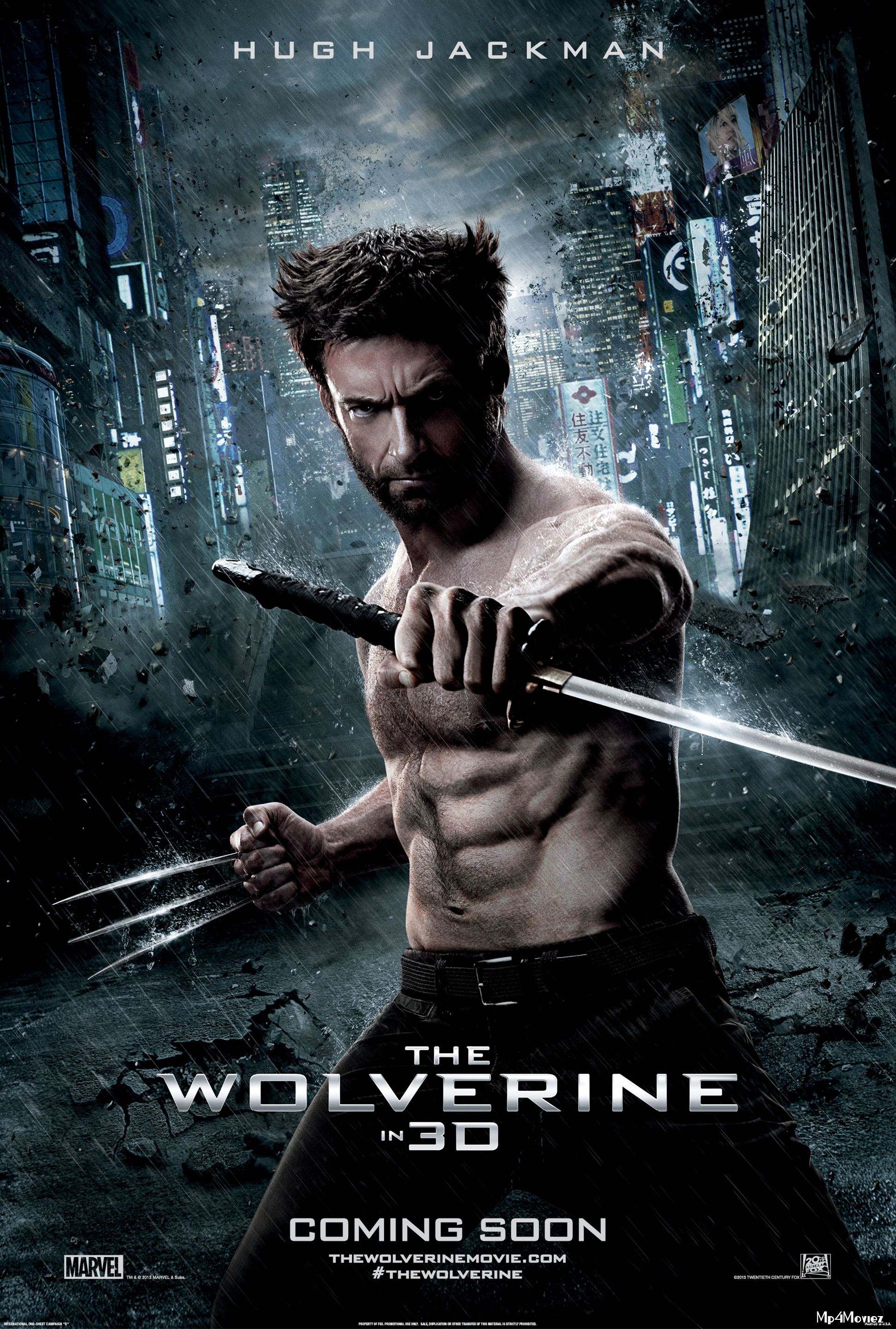 poster of The Wolverine 2013 Hindi Dubbed Full Movie