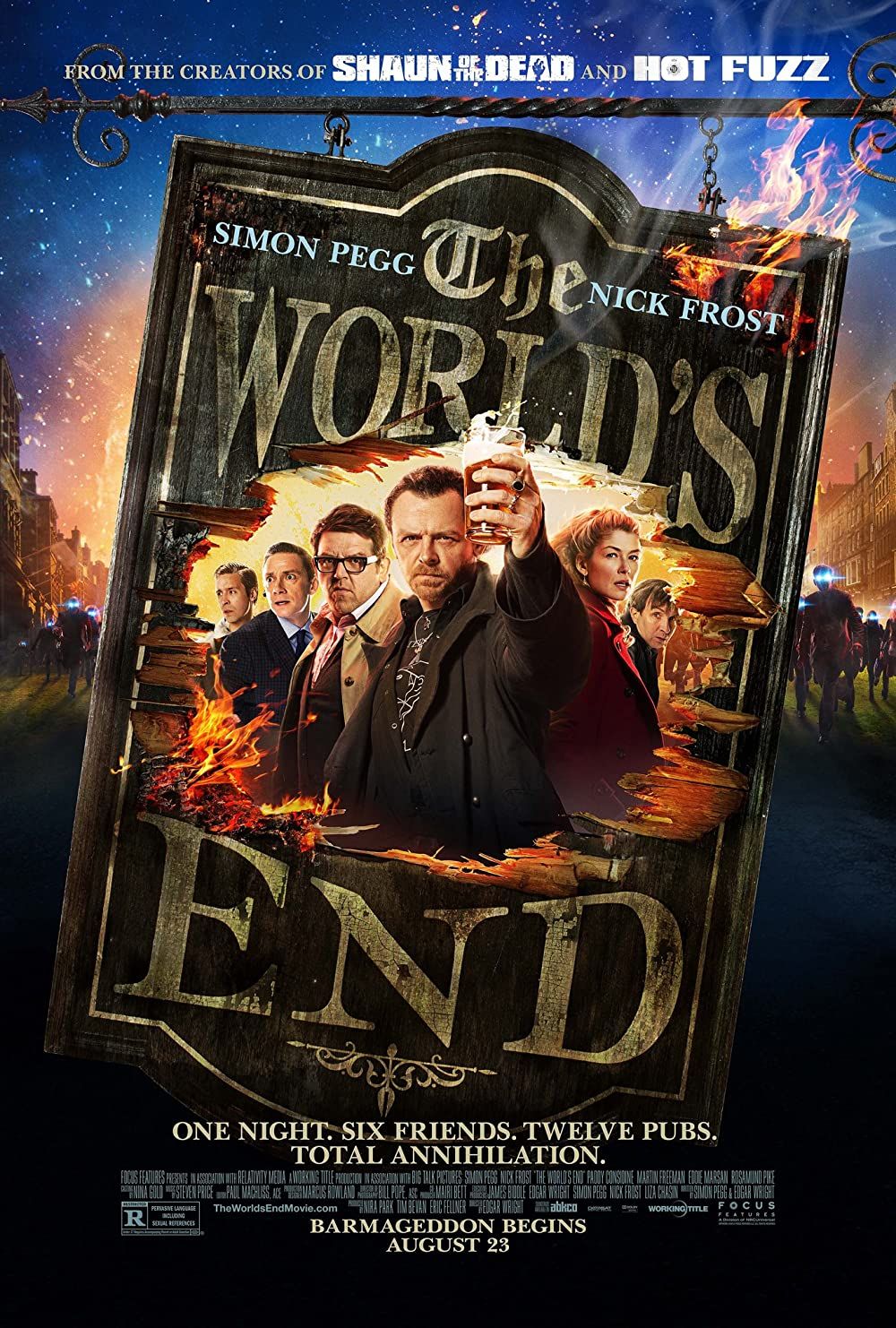 poster of The Worlds End (2013) Hindi Dubbed BluRay