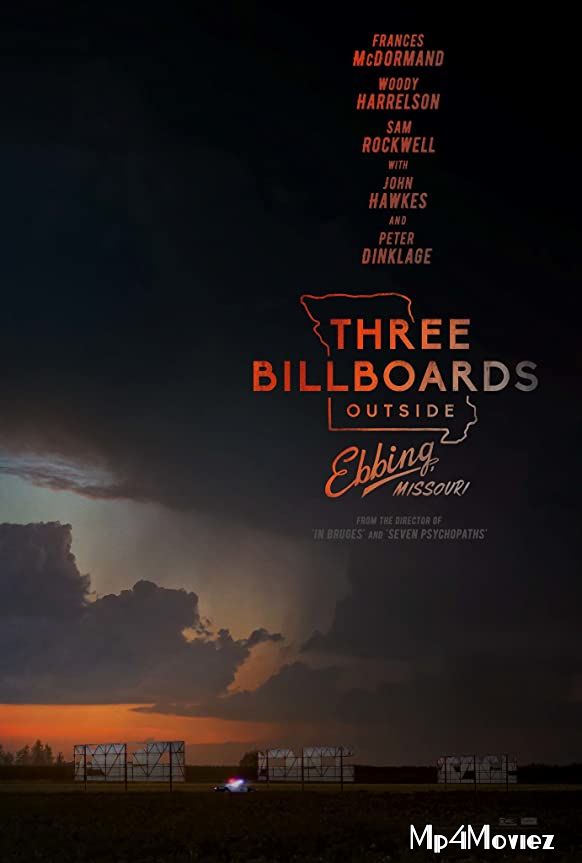 poster of Three Billboards Outside Ebbing Missouri 2017 Hindi Dubbed BluRay