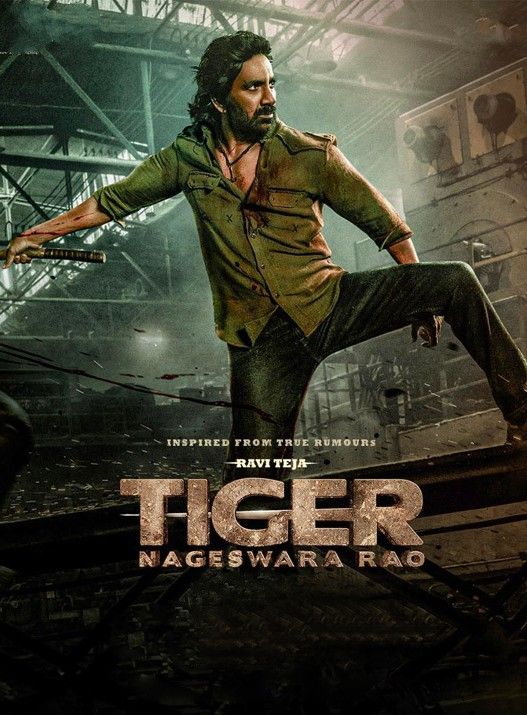 poster of Tiger Nageswara Rao (2023) UNCUT Hindi Dubbed Movie