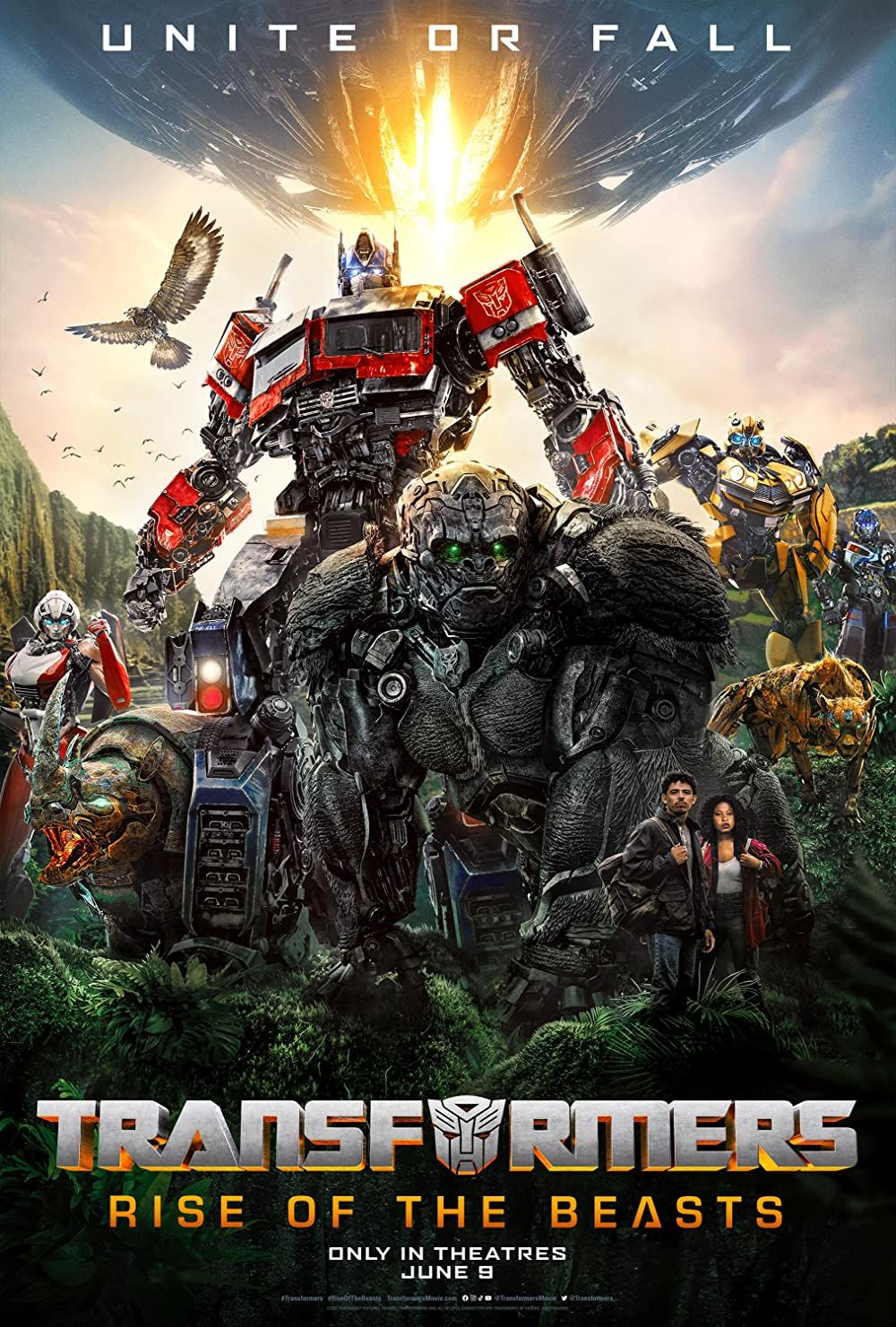 poster of Transformers Rise of the Beasts (2023) Hollywood Movie HDRip