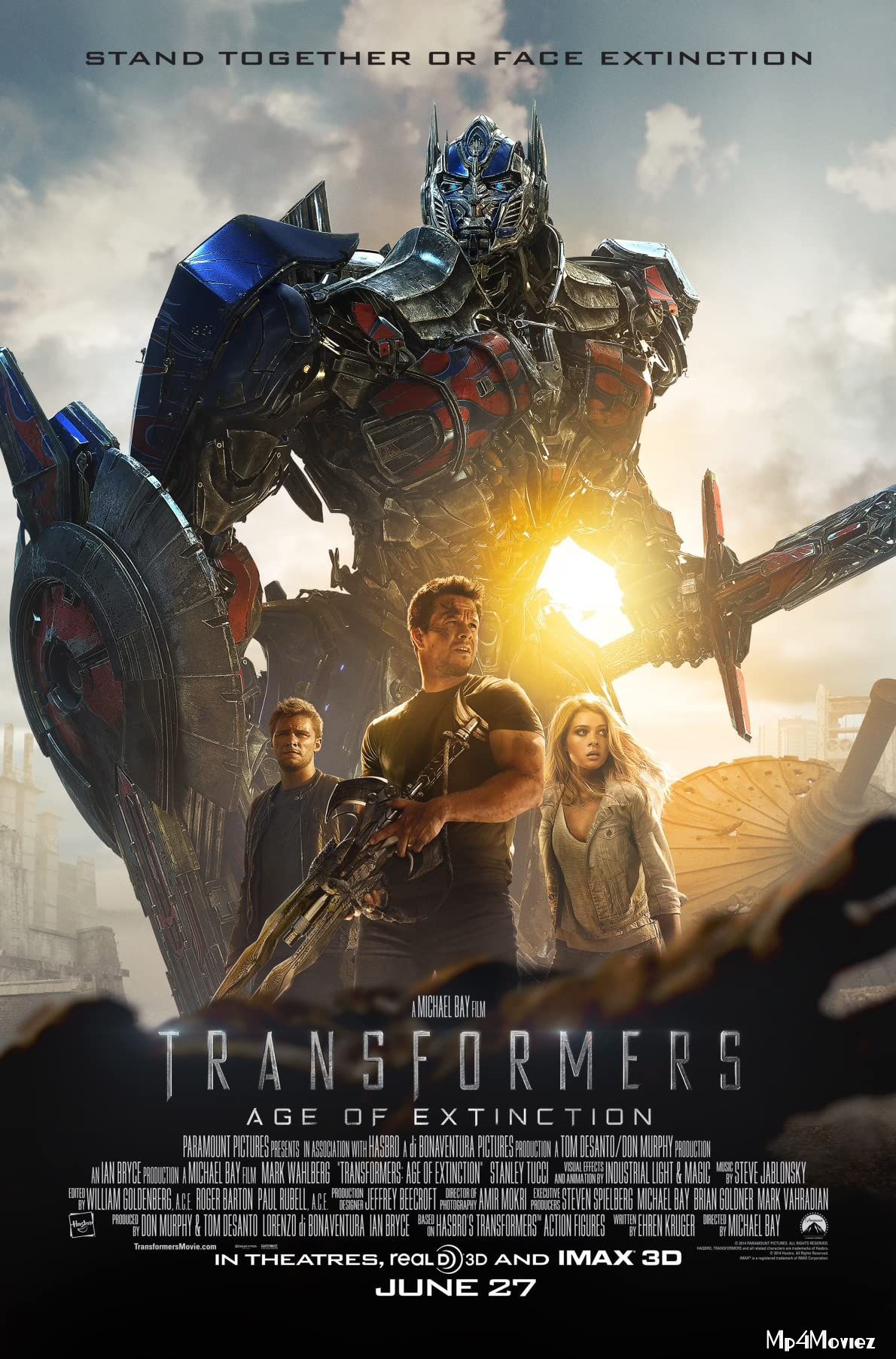 poster of Transformers: Age of Extinction 2014 Hindi Dubbed Movie