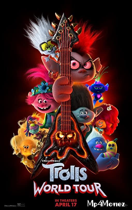 poster of Trolls World Tour 2020 Hindi Dubbed Movie BluRay