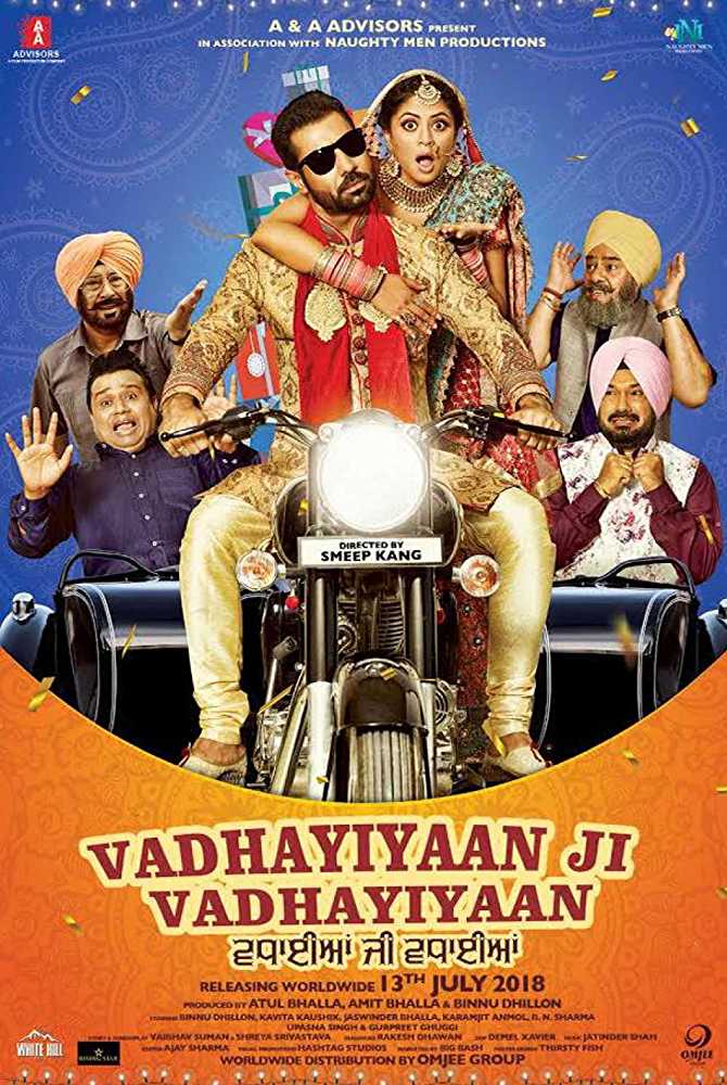 poster of Vadhayiyaan Ji Vadhayiyaan 2018 Full Movie