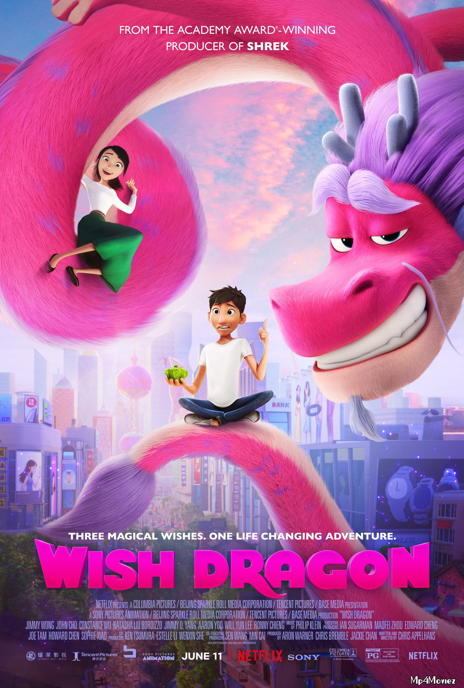 poster of Wish Dragon 2021 Hindi Dubbed Movie HDRip