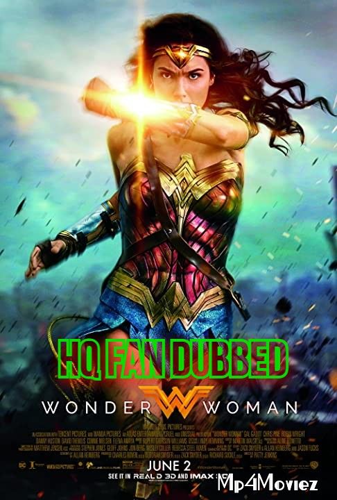 poster of Wonder Woman (2017) Hindi (HQ Fan Dubbed) BluRay