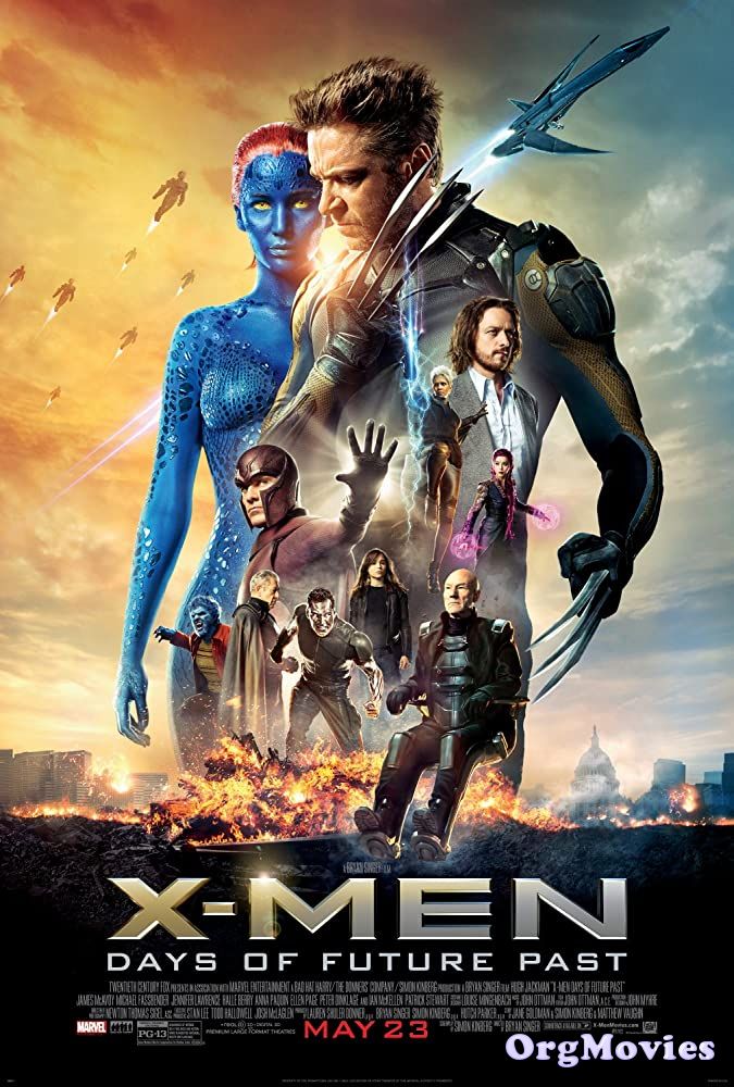 poster of X Men Days of Future Past 2014 Hindi Dubbed Full Movie